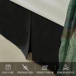 Elegant Comfort 1-Piece Solid Bed Skirt, 1500 Premium Hotel Quality Microfiber, Minimalist Design with a Modern Look- Easy Care, Wrinkle and Stain Resistant, Bedskirt, King, Twilight Black