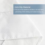 HIG Off White Chic King Bed Skirt - Easy Fit Scallop Edge Pleated Bedskirts, 14 Inch Drop Anti-Slip Dust Ruffle, Thick Fabric for Enhanced Privacy, Pre-Washed for Long-Lasting Use(N60022)