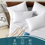 Queen Size Sheet Set, 6 Piece Set, Extra, Deep Pockets, 100% Egyptian Cotton White Solid Bed Sheets, Queens Sheets, 6 PC
