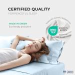 THREAD SPREAD 100% Egyptian Cotton King Size Sheets Set - Luxury 1200 Thread Count Egyptian Cotton Sheets King Size, 17" Deep Pocket, Soft, Cooling Sateen Weave Hotel Quality Bedding Set - Light Blue
