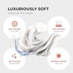 THREAD SPREAD 100% Egyptian Cotton King Size Sheets Set - Luxury 1200 Thread Count Egyptian Cotton Sheets King Size, 17" Deep Pocket, Soft, Cooling Sateen Weave Hotel Quality Bedding Set - Light Blue