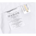 Amazon Basics Microfiber Duvet Cover Set - 3 pieces, King, Bright White Striped