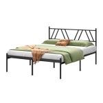 Kujielan Metal Platform Bed Frame with Headboard, 14 Inches Full Bed, No Box Spring Needed, Steel Slat Support, Black, Easy Assembly