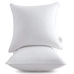 Leeden 18 x 18 Pillow Inserts (Set of 2) - Throw Pillow Inserts with 100% Cotton Cover - 18 Inch Square Decorative Pillows for Sofa, Couch, Bed and Home Decor