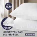 MIULEE 20x20 Throw Pillow Inserts,Set of 2 Decorative Pillow Inserts with Soft Cotton Cover,Fluffy and Cozy Indoor Square Sofa Couch Pillow Inserts White
