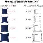 Leeden 18 x 18 Pillow Inserts (Set of 2) - Throw Pillow Inserts with 100% Cotton Cover - 18 Inch Square Decorative Pillows for Sofa, Couch, Bed and Home Decor