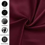 JSD Burgundy Satin Sheet Set Full Size, 4 Piece Silky Bed Sheets Extra Deep Pocket, Good for Hair and Skin