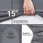 Utopia Bedding Twin Fitted Sheet - Bottom Sheet - Deep Pocket - Soft Microfiber - Shrinkage and Fade Resistant - Easy Care -1 Fitted Sheet Only (Grey)