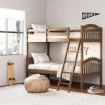 Storkcraft Long Horn Twin-Over-Twin Bunk Bed (Hazelnut)- GREENGUARD Gold Certified, Converts to 2 Individual Twin Beds