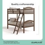 Storkcraft Long Horn Twin-Over-Twin Bunk Bed (Hazelnut)- GREENGUARD Gold Certified, Converts to 2 Individual Twin Beds