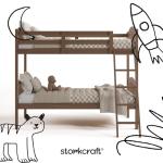 Storkcraft Long Horn Twin-Over-Twin Bunk Bed (Hazelnut)- GREENGUARD Gold Certified, Converts to 2 Individual Twin Beds