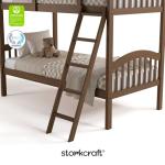 Storkcraft Long Horn Twin-Over-Twin Bunk Bed (Hazelnut)- GREENGUARD Gold Certified, Converts to 2 Individual Twin Beds