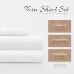 Linen Market Double-Brushed Microfiber Twin Sheet Set 3 Piece – Oeko-TEX Certified Ultra Soft & Wrinkle-Free - 16" Deep Pocket Sheets - Easy Care Twin Size - White