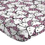 Jay Franco Sheet Set with Fitted, Flat Sheets & Pillow Cover - Ultra-Soft Bedding with Pillowcase for Room Decor, Multi - Hello Kitty, 3 Piece Twin