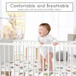 Sweet Jojo Designs 4-Piece Baby Crib Bedding Set (Woodland Animals) for Boys or Girls, Infants/Nursery incl. Blanket, Fitted Sheet, Skirt, Diaper Stacker (Neutral Theme, Forest Animal, Bear, Hedgehog)