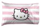Jay Franco Sheet Set with Fitted, Flat Sheets & Pillow Cover - Ultra-Soft Bedding with Pillowcase for Room Decor, Multi - Hello Kitty, 3 Piece Twin