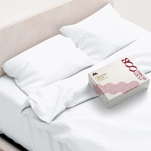 Mayfair Linen 100% Egyptian Cotton Sheet California King Size - 6 PC 800 High Thread Count Egyptian Cotton Cal King Size Bed Sheets Set (White), Soft, Cooling, 16" Deep Pocket Luxury Hotel Bedsheet
