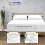 Thread Spread Luxury Egyptian Cotton King Fitted Sheet - 1000-Thread-Count 16" Deep Pocket, Soft, Smooth, Cooling, Sateen Weave, Extra Long Staple King Size - White