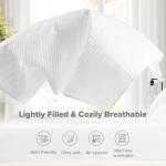 Comfort Spaces Kienna Quilt Set- Double Sided Stitching Design Summer Blanket, Lightweight, Soft, All Season Bedding Layer, Matching Sham, White, Coverlet Full/Queen(90"x90") 3 Piece