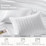 Comfort Spaces Kienna Quilt Set- Double Sided Stitching Design Summer Blanket, Lightweight, Soft, All Season Bedding Layer, Matching Sham, White, Coverlet Full/Queen(90"x90") 3 Piece