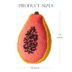Phantoscope Papaya Shaped Throw Pillow, Fruit Themed Cushion for Couch, Bed and Chair, Pink, 10 x 15 inches