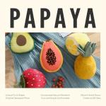 Phantoscope Papaya Shaped Throw Pillow, Fruit Themed Cushion for Couch, Bed and Chair, Pink, 10 x 15 inches