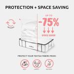 Compactor Vacuum Storage Bag XL | Space Saver Vacuum Storage Bags for Clothes, Comforters & Blankets | Ultimate Storage Solution for Wardrobe | White Semi-Rigid Box |