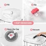 Compactor Vacuum Storage Bag XL | Space Saver Vacuum Storage Bags for Clothes, Comforters & Blankets | Ultimate Storage Solution for Wardrobe | White Semi-Rigid Box |