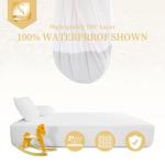 Safe and Sound Waterproof Mattress Protector, King Size Premium Mattress Cover, Noiseless Breathable Soft, Fitted Deep Pocket 8-21 Inch Bed Cover, Machine Washable
