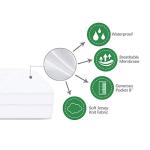 Twin Mattress Protector Waterproof 2 Pack Zippered for Kids, 6-Side Waterproof Twin Size Mattress Encasement, Box Spring Cover