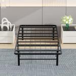 Twin Bed Frame Metal Platform Bed Frame Twin Size 14 Inch Mattress Foundation Box Spring Replacement Heavy Duty Steel Slat Easy Assembly Noise-Free,Black