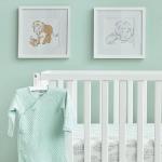 HonestBaby Unisex-Baby Fitted Crib Sheets Set Standard Mattress, 100% Organic Cotton Baby Boys, Girls, Neutral, 1 Pack - Navy, One Size