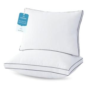 MUXHOMO Bed Pillows Queen Size Set of 2, Hotel Collection Sleeping Pillows 2 Pack for Side and Back Sleepers, Down Alternative Plump Filling, 20 x 30 Inches