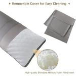 WhatsBedding Memory Foam Body Pillow with Removable Pillowcase-Fluffy Body Pillows for Adults -Large Long Bed Pillows for Sleeping - 20x54 inch, White