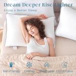MUXHOMO Bed Pillows Queen Size Set of 2, Hotel Collection Sleeping Pillows 2 Pack for Side and Back Sleepers, Down Alternative Plump Filling, 20 x 30 Inches