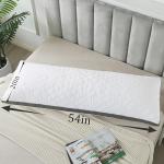 WhatsBedding Memory Foam Body Pillow with Removable Pillowcase-Fluffy Body Pillows for Adults -Large Long Bed Pillows for Sleeping - 20x54 inch, White