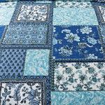 NEWLAKE Cotton Bedspread Quilt Sets-Reversible Patchwork Coverlet Set, Chic Floral Paisley Pattern, Queen Size