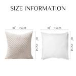 Softalker Throw Pillow Covers 18x18 Inch, Set of 2, Soft Corduroy Boho Stripe Decorative Pillow Cover, Couch Fluffy Pillow Cover for Farmhouse Home Decor Bed Living Room, Beige