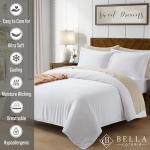 Bella Coterie Luxury Bamboo Viscose King Size Duvet Cover Set | 100% Organically Grown | Corner Ties | Ultra Soft | Cooling | Two Pillow Shams | 106 x 94 | No Insert [White]