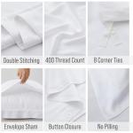Bella Coterie Luxury Bamboo Viscose King Size Duvet Cover Set | 100% Organically Grown | Corner Ties | Ultra Soft | Cooling | Two Pillow Shams | 106 x 94 | No Insert [White]