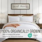 Bella Coterie Luxury Bamboo Viscose King Size Duvet Cover Set | 100% Organically Grown | Corner Ties | Ultra Soft | Cooling | Two Pillow Shams | 106 x 94 | No Insert [White]