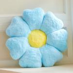 Kcvvcr Blue Flower Decorative Pillow, 14.9" Daisy Pillow for Bed, Dorm Decor & Floor Seating Cushion