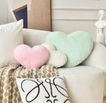 Petrella Throw Pillows Heart Pillow Cute Fuzzy Pillows for Bed Livingroom Home Decor Cushion Decorative Aesthetic Preppy Pillows White,Small 13"x10"