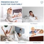 BEDLORE Waterproof Mattress Protector, Noiseless Queen Size Mattress Pad with Deep Pocket Fitted Up to 6"-18", Soft Breathable Dirt-Proof Bed Mattress Cover Washable Bedroom, Hotel (Gray)