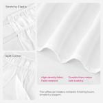 RIMELA White Bed Skirts with Split Corners Queen Size 15 Inch Drop,Elastic Bed Skirting Wrap Around, Easy to Install Dust Ruffles,Soft Fabric Machine Washable