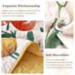 Anibedding Quilt Set Queen Size, Yellow Floral Reversible Bedspread Soft Microfiber Lightweight Queen Size Quilt Bedding Sets Reversible Coverlet for All Season(Queen, 96"x90")
