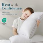 viewstar Pillows Queen Size Set of 2, Hotel Quality, Down Alternative Gusseted Bed Pillows for Side, Back, or Stomach Sleepers, White