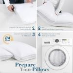 viewstar Pillows Queen Size Set of 2, Hotel Quality, Down Alternative Gusseted Bed Pillows for Side, Back, or Stomach Sleepers, White