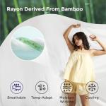 Bedsure Silky Cooling Duvet Cover Queen Size - Lightweight 100% Rayon Derived from Bamboo Comforter Cover Set for Hot Sleepers, Breathable & Moisture-Wicking Bedding Set, Olive Green