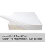 Stretch Twin Fitted Sheet Only - 4-Way Stretchy Jersey Knit RV Camper Bunk Bed Sheets, Snug Fit as Futon Mattress or Fitted Daybed Cover, Non Slipping, Soft & Comfortable - White, Twin